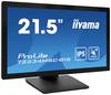 Iiyama ProLite T2234MSC-B1S Touchscreen monitor Energielabel: E (A - G) 54.6 cm (21.5 inch) 1920 x 1080 Pixel 16:9 18 ms HDMI, DisplayPort, Audio-Line-out, VGA IPS LCD