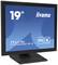 Een zwarte monitor van het merk iiyama. Op het scherm staat: '19"' en 'ProLite T1932MSC-B1S'. Hij ondersteunt IPS en is PCAP-compatibel.