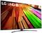 Platte LG UHD TV met levendig, kleurrijk display en 'AI ThinQ'-logo in de bovenhoek. Belangrijkste kenmerk: briljante kleurweergave.