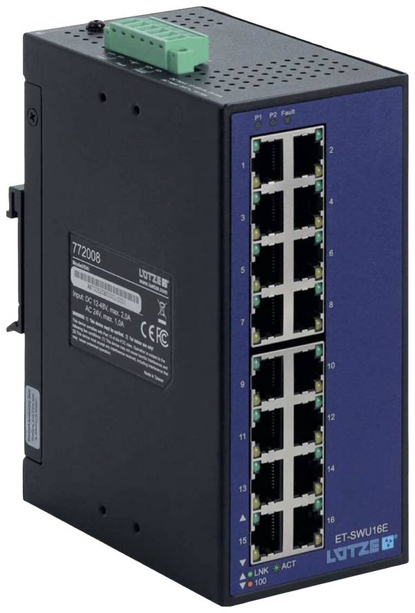 Lütze 772008 ET-SWU16E Netwerk switch 16 poorten 10 / 100 MBit/s