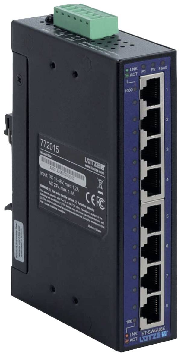 Lütze 772015 ET-SWGU8E Netwerk switch 8 poorten 10 / 100 / 1000 MBit/s