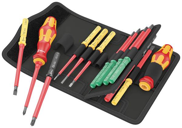 Wera 05006611001 Bitschroevendraaier VDE 17-delig Kruiskop Phillips, Kruiskop Pozidriv, Torx, Plat