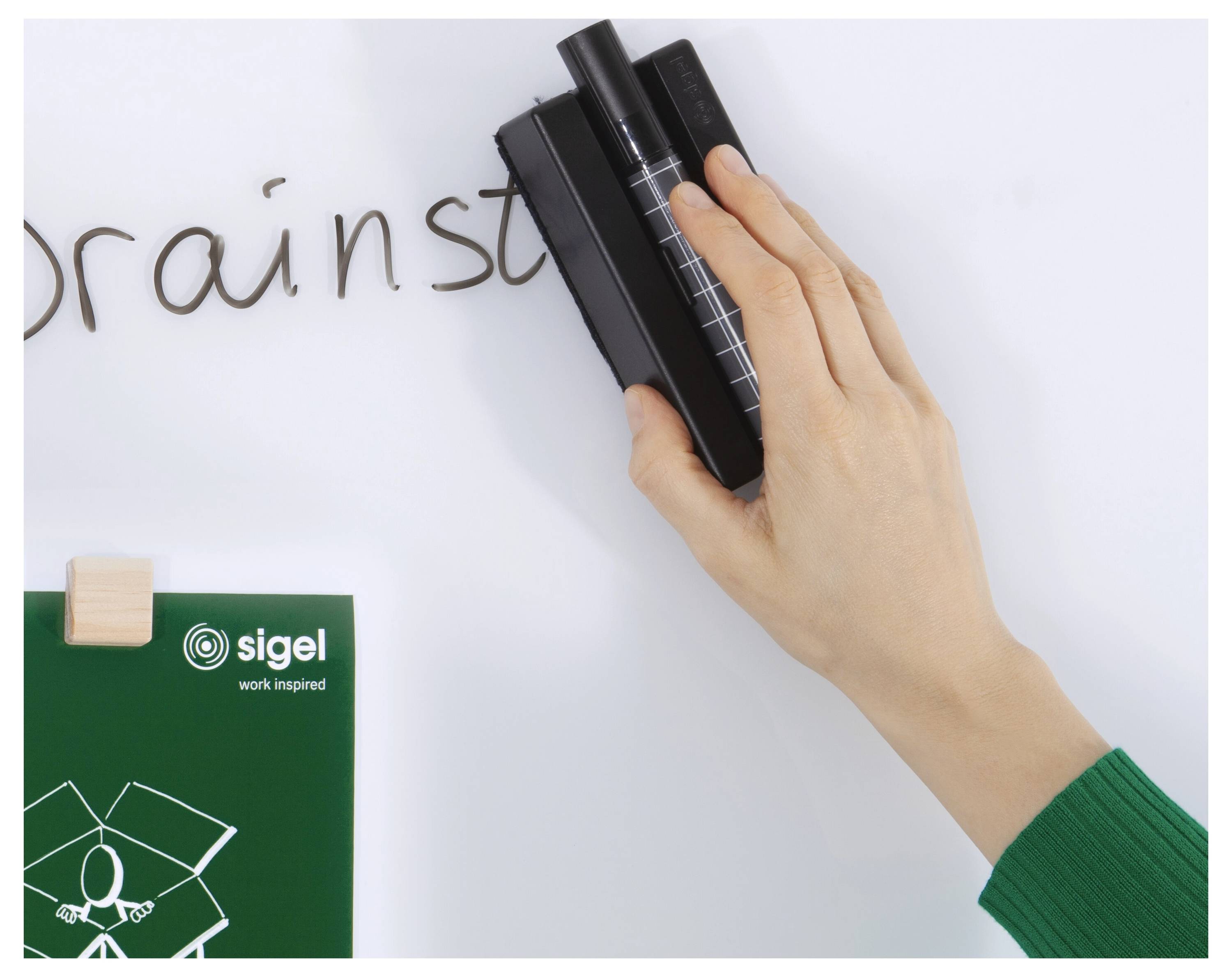 Sigel BA151 Whiteboard accessoireset (b x h) 130 mm x 60 mm Zwart — Photo 3 sur 3
