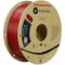 Rol met rood 3D-printer-filament van Polymaker. Productnaam: PolyFlex TPU95-HF. Technische ondersteuningsdetails staan op de verpakking.