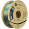 Spoel met Polymaker 3D-printer-filament in groen-blauwe kleurverloop, vervaardigd uit gerecycled materiaal.