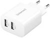 Intenso W24AA USB-oplader 24 W 2x USB-A Wit Binnen