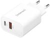 Intenso W30AC USB-oplader 30 W 1x USB-A, 1x USB-C Wit Binnen USB Power Delivery (USB-PD)