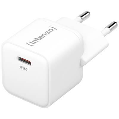 Intenso Voedingsadapter 1x USB-C 30W GaN Wit-0