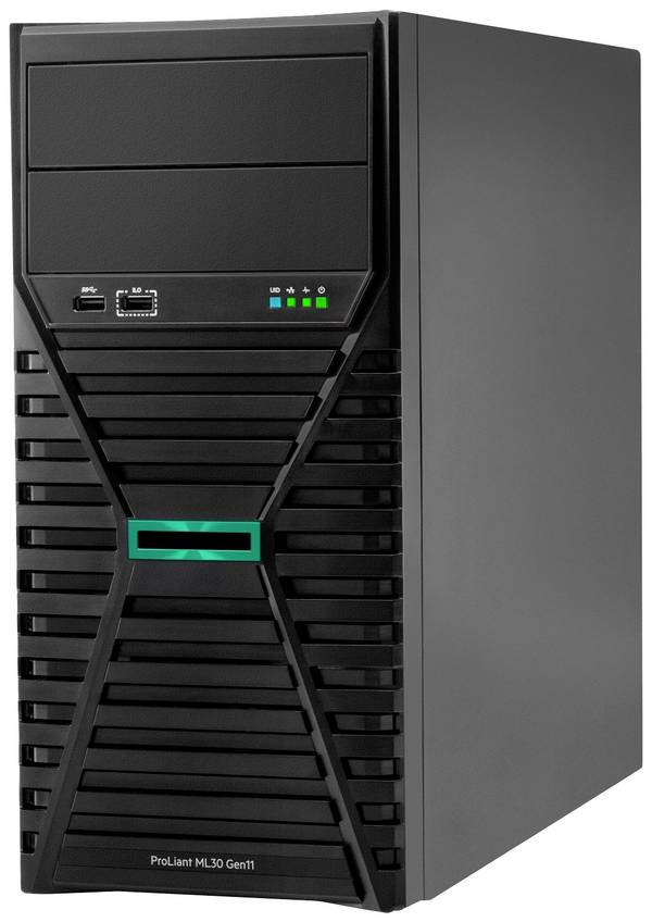 Hewlett Packard Enterprise Server ML30 G11  2.5 cm (1 inch)  Intel® Xeon® E E-2434 5.0 GHz 32 GB RAM  480 GB SSD        P71387-425