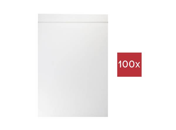 Hersluitbare zak zonder etiketstrook (l x b) 120 mm x 80 mm Transparant Polyethyleen 100 stuk(s)