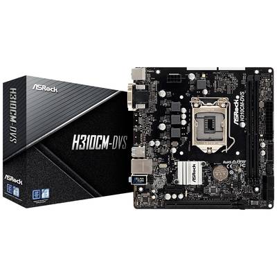 ASRock H310CM-DVS Moederbord Socket Intel LGA 1151 Vormfactor Micro-ATX Moederbord chipset Intel® H310-0