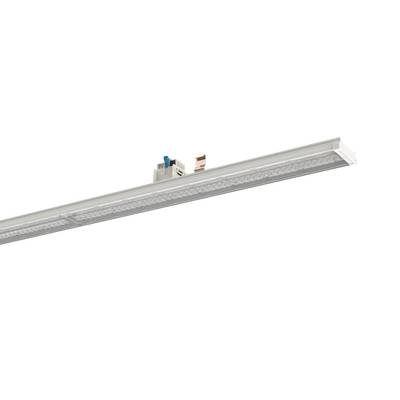 Lang, wit LED-verlichtingspaneel met geïntegreerd voorschakelapparaat, geschikt voor commerciële of industriële binnenverlichting.