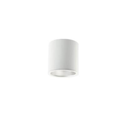 Een witte, cilindrische plafondlamp met een strak design. Ideaal voor moderne interieurs.