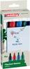 Edding 4-32-4 Flipchartmarker 4-32-4 Beitelpunt 1 - 5 mm Zwart, Rood, Blauw, Groen 4 stuk(s)
