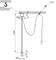 Diagram van een plafondbevestiging met afmetingen. Toont haken, kabel en afstandhouders. Maatgegevens: Diameter 60 mm, lengte 2000 mm.