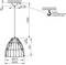 Diagram van een hanglamp met afmetingen: Totale lengte ca. 2000 mm, lampenkap diameter 210 mm, totale diameter 230 mm, hoogte 220 mm.
