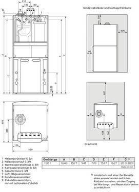 Vaillant 0010015604 Compacte gascondensatieverwarming A (A+++ - D)  500 m²