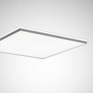 Rechthoekige LED-plafondlamp voor een grijze achtergrond, minimalistisch en modern ontworpen.