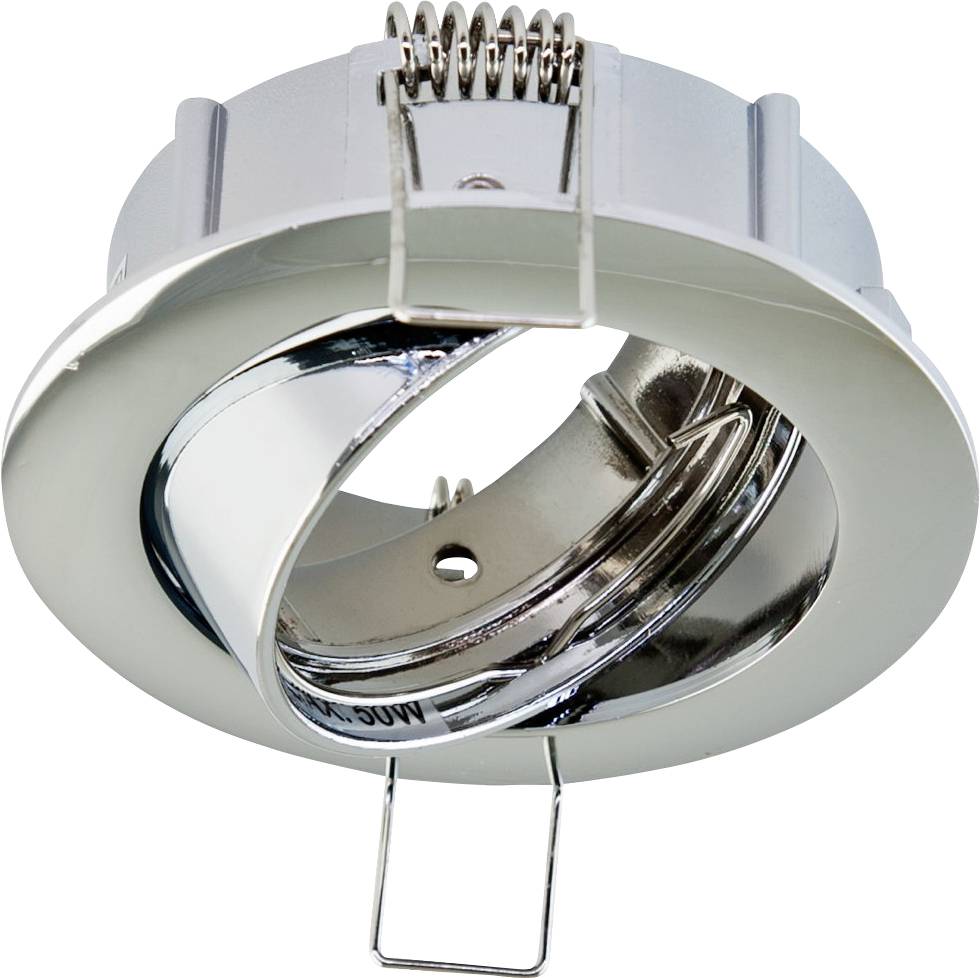 Technische tekening van een ingebouwd lichtframe met afmetingen van 51 mm en 70°, doorsnede toont veerconstructie voor installatie.