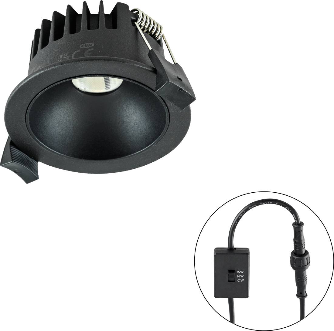 EVN C54N06090925 C54N06090925 LED-inbouwlamp LED 6 W Zwart – Foto 2 van 2