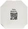 Witte, achthoekige oppervlakte met een QR-code en de tekst 'VOLLEDIGE HANDLEIDING:' erboven. De achtergrond is neutraal en eenvoudig.