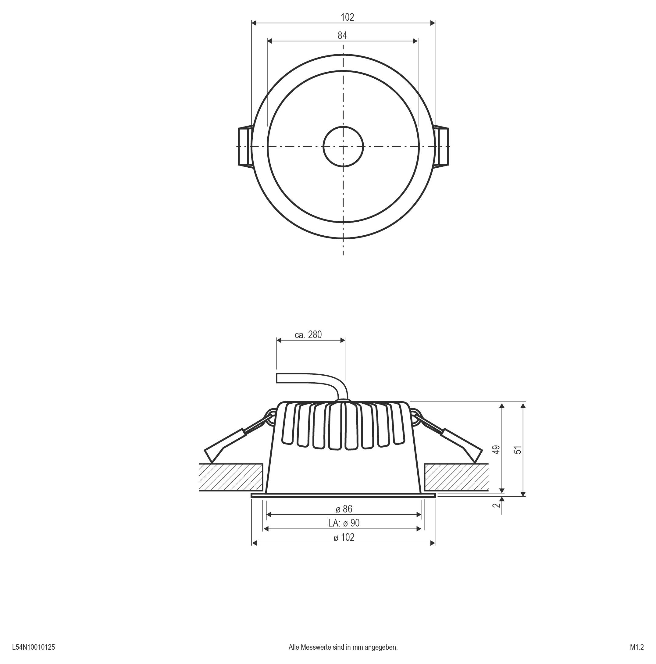 EVN C54N10010125 C54N10010125 LED-inbouwlamp LED LED vast ingebouwd 10 W Wit-2