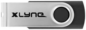 Conrad Xlyne USB-stick Retail 64 GB Zwart/zilver 7606400 USB-C aanbieding