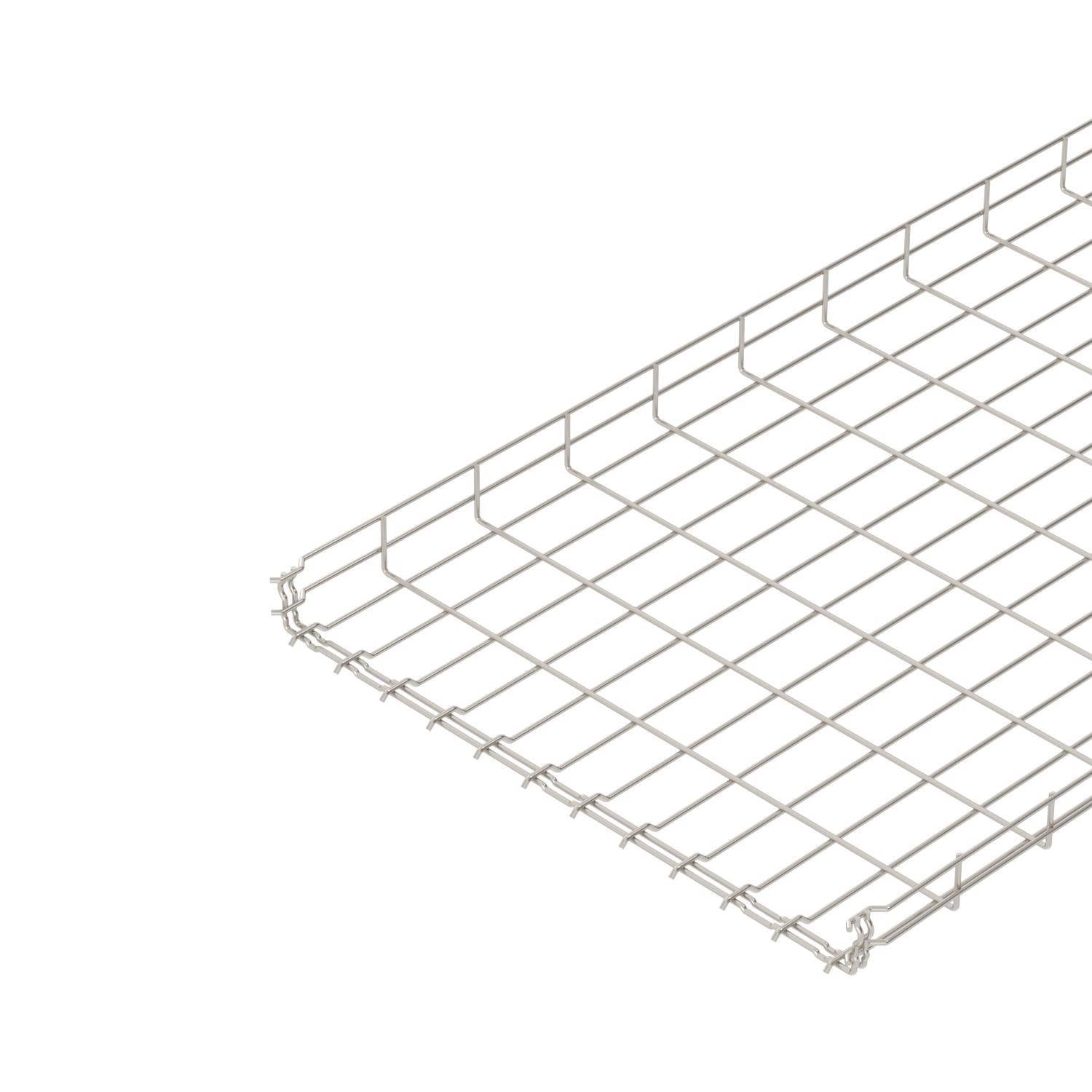 Metalen draadmand in rechthoekige vorm. Ideaal voor opslag of organisatie van voorwerpen. Zilverkleurig en stevig.