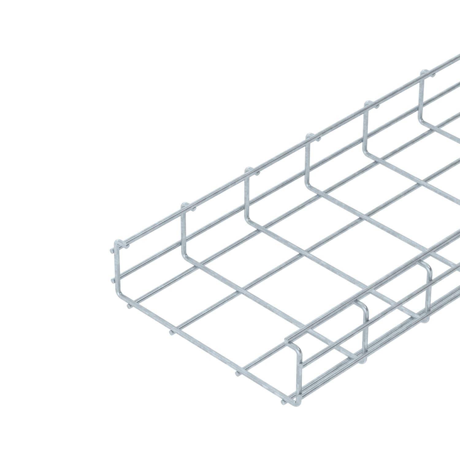 Een zilveren metalen raster met meerdere parallelle staven, geschikt voor kabeldoorvoer of als opslagplateau in rekstelsels.