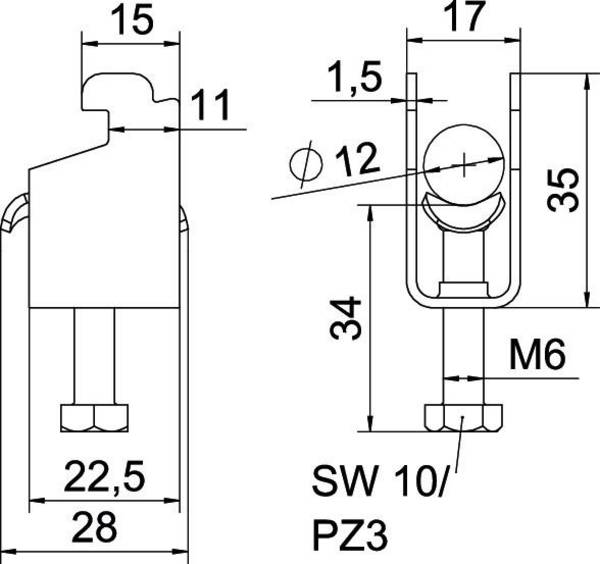 OBO Bettermann 1187002 Beugelklem   1 stuk(s)