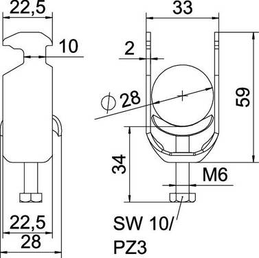 OBO Bettermann 1186122 Beugelklem   1 stuk(s)