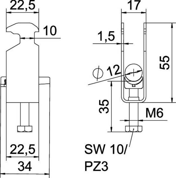 OBO Bettermann 1186403 Beugelklem   1 stuk(s)