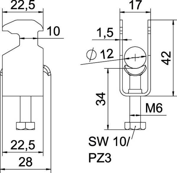 OBO Bettermann 1186102 Beugelklem   1 stuk(s)