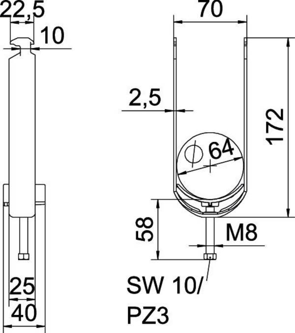OBO Bettermann 1186363 Beugelklem   1 stuk(s)