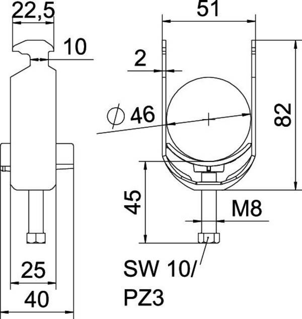 OBO Bettermann 1186442 Beugelklem   1 stuk(s)