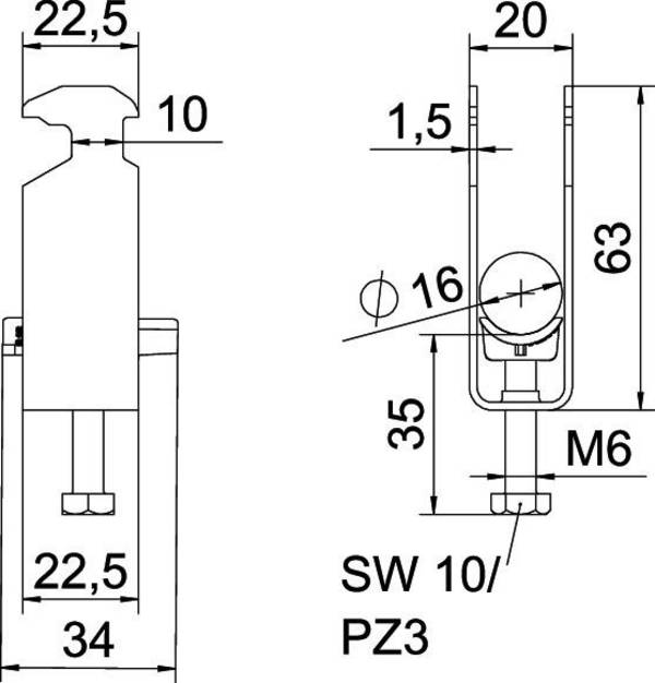OBO Bettermann 1186310 Beugelklem   1 stuk(s)