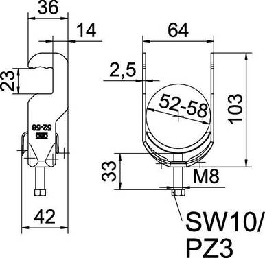 OBO Bettermann 1158373 Beugelklem   1 stuk(s)