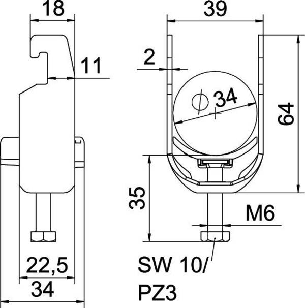 OBO Bettermann 1186829 Beugelklem   1 stuk(s)