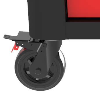 Schematische weergave van een winkelwagen set.