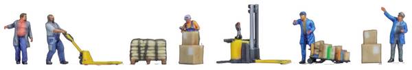 NOCH 44502 Z Magazijnmedewerkers figuren Geverfd, Staand