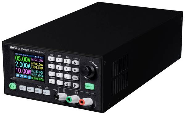 Joy-it JT-RD6006-C-B Labvoeding, regelbaar  0 - 60 V 0 - 6 A 360 W  Op afstand bedienbaar, Programmeerbaar Aantal uitgangen: 2 x