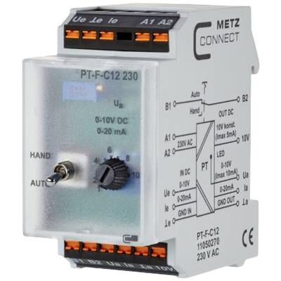 Elektronisch stuurapparaat met draaiknop, LED-display en aansluitklemmen voor elektrische configuratie en besturing.