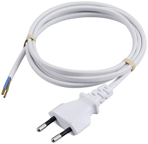Sygonix SY-6329436 Aansluitkabel Stroom Wit 1.50 m
