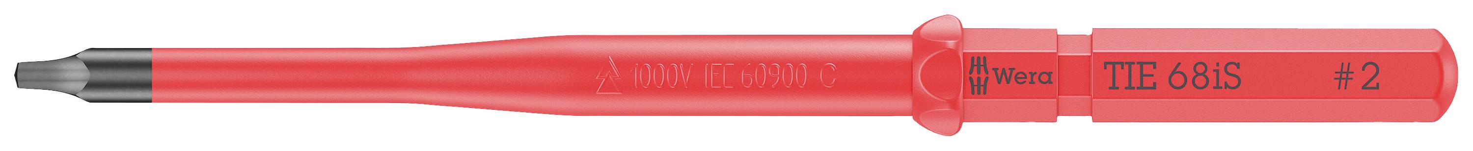 Wera Kraftform Kompakt VDE 68 iS # 2 x 157 mm TIE Elektronica Binnen-vierkant (Robertson) Verwisselbare kling 2 mm