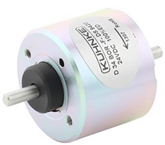 'Cilindrische elektromagnetische actuator, merk Kuhnke, model D-38OR F-05ED, 24VDC.'