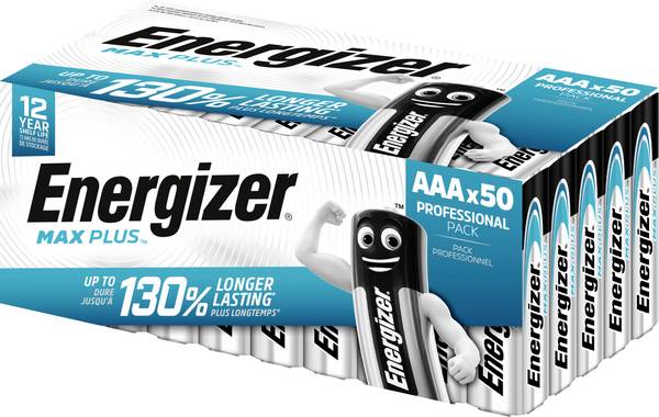 Energizer Max Plus AAA batterij (potlood) Alkaline 1.5 V 50 stuk(s)