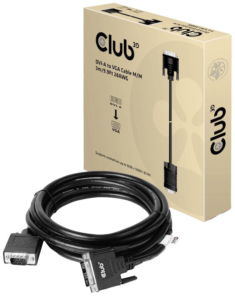Club 3D DVI-A naar VGA kabel Kabel-1
