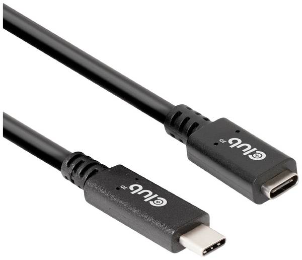 club3D CAC-1531 USB-C-kabel USB 3.2 Gen1 USB-C stekker, USB-C bus 1.00 m Zwart
