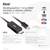 'Mini DisplayPort 1.4 Kabel naar HDMI 4K120Hz of 8K60Hz, 1,8m. Ondersteunt HDR10, DSC v1.2, maximale resolutie 7680x4320 bij 60Hz.'
