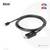Een zwarte HDMI-kabel met een USB-C-aansluiting. Tekst toont '4K 120Hz' en '8K 60Hz', wat de ondersteunde resoluties aangeeft.